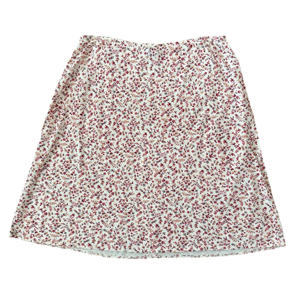 Vintage Y2K The Limited Mini Skirt Womens Medium Pink Cream Floral Cottagecore